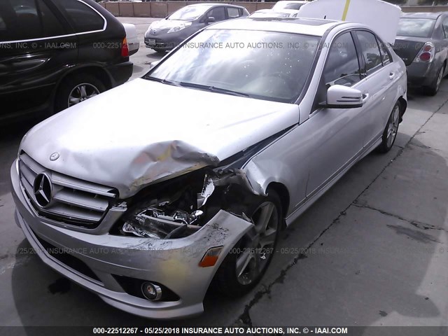 WDDGF5EB5AR120500 - 2010 MERCEDES-BENZ C 300 SILVER photo 2