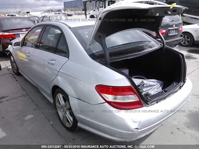 WDDGF5EB5AR120500 - 2010 MERCEDES-BENZ C 300 SILVER photo 3