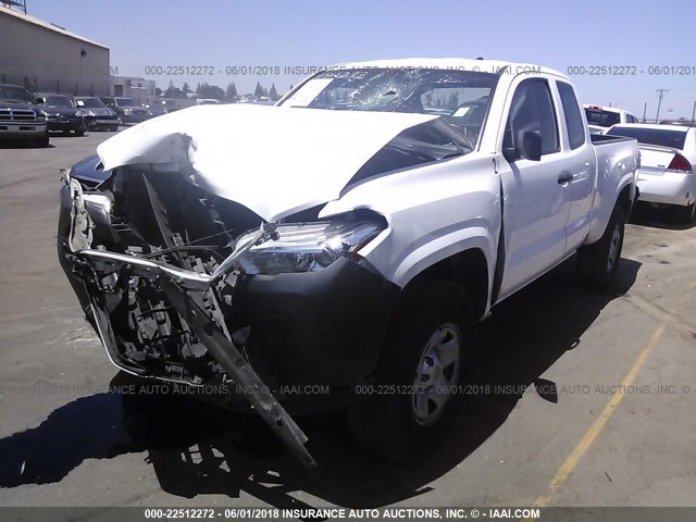 5TFRX5GN8GX068095 - 2016 TOYOTA TACOMA ACCESS CAB/SR/SR5 WHITE photo 2