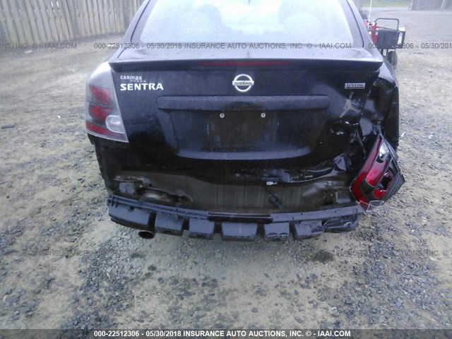 3N1AB6AP2CL643280 - 2012 NISSAN SENTRA 2.0/2.0S/SR/2.0SL BLACK photo 6