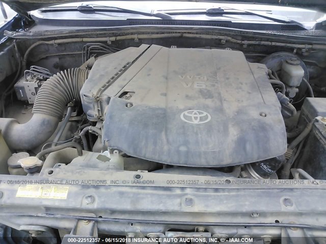 5TELU42N78Z511976 - 2008 TOYOTA TACOMA DOUBLE CAB ლურჯი ფოტო 10