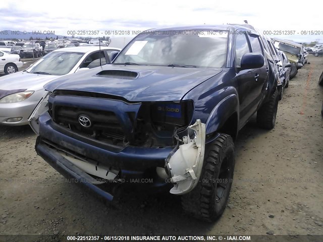 5TELU42N78Z511976 - 2008 TOYOTA TACOMA DOUBLE CAB ლურჯი ფოტო 2