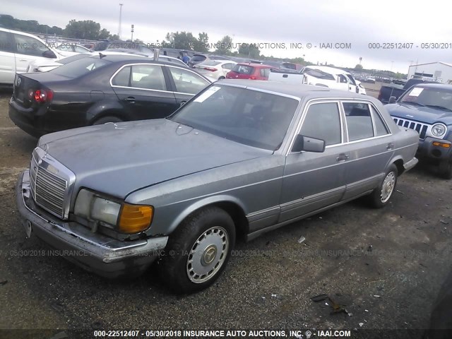 WDBCA35D0HA330426 - 1987 MERCEDES-BENZ 420 SEL GRAY photo 2