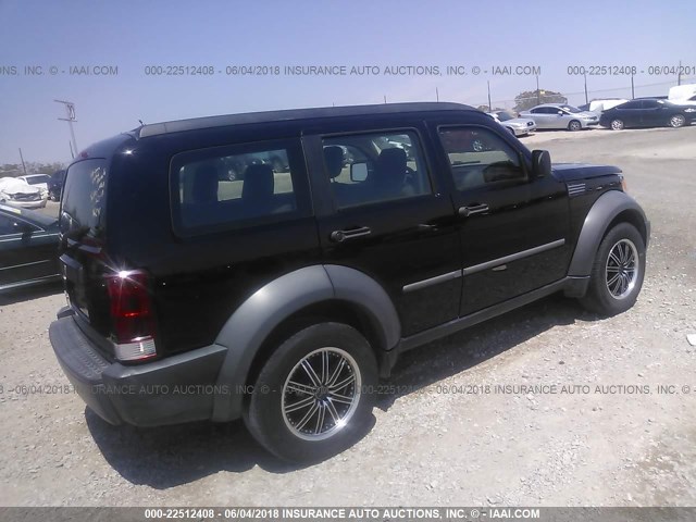 1D8GT28K67W687694 - 2007 DODGE NITRO SXT BLACK photo 4