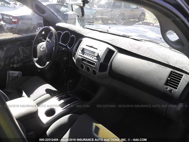 5TEJU62N08Z489015 - 2008 TOYOTA TACOMA DOUBLE CAB PRERUNNER BLUE photo 5