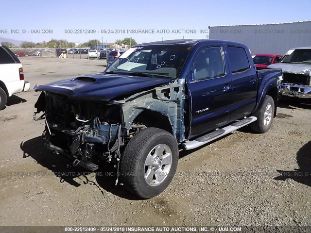5TEJU62N08Z489015 - 2008 TOYOTA TACOMA DOUBLE CAB PRERUNNER BLUE photo 6