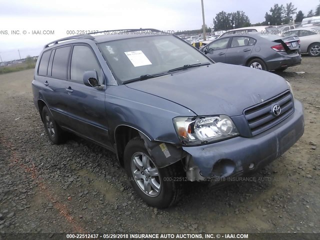 JTEEP21A250098861 - 2005 TOYOTA HIGHLANDER LIMITED BLUE photo 1