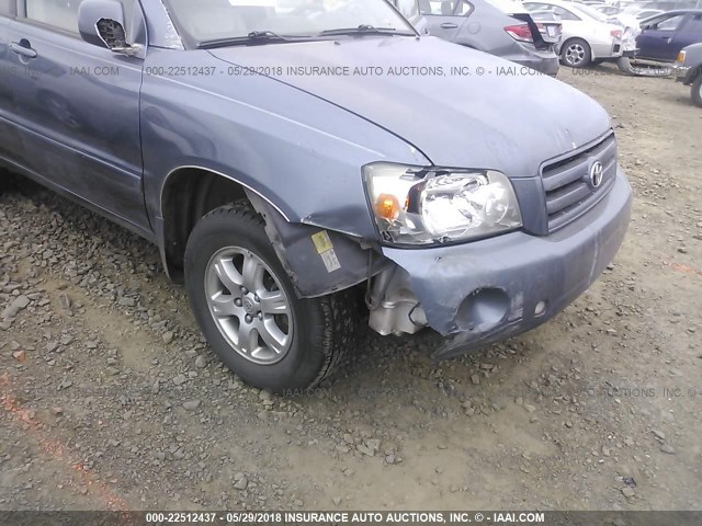 JTEEP21A250098861 - 2005 TOYOTA HIGHLANDER LIMITED BLUE photo 6