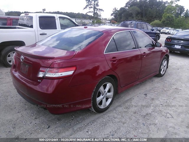 4T1BF3EK6AU064987 - 2010 TOYOTA CAMRY SE/LE/XLE 红色 照片 4