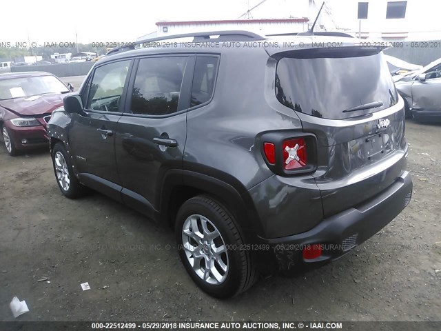 ZACCJABT6GPC54744 - 2016 JEEP RENEGADE LATITUDE GRAY photo 3