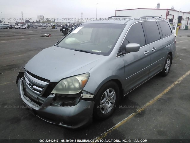 5FNRL38746B093214 - 2006 HONDA ODYSSEY EXL SILVER photo 2