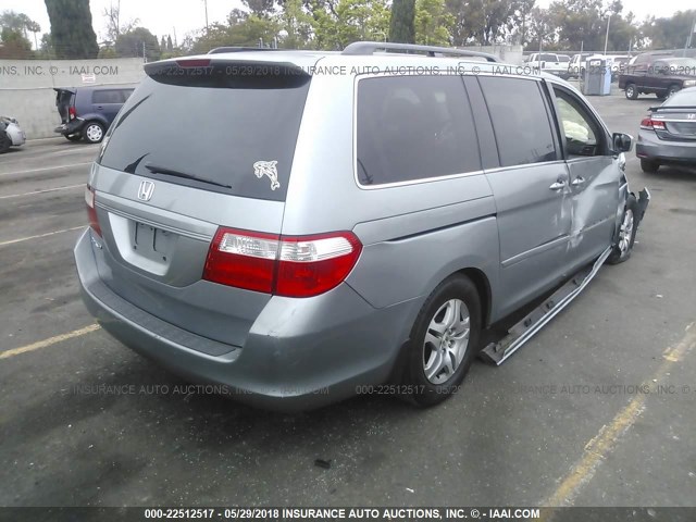 5FNRL38746B093214 - 2006 HONDA ODYSSEY EXL SILVER photo 4