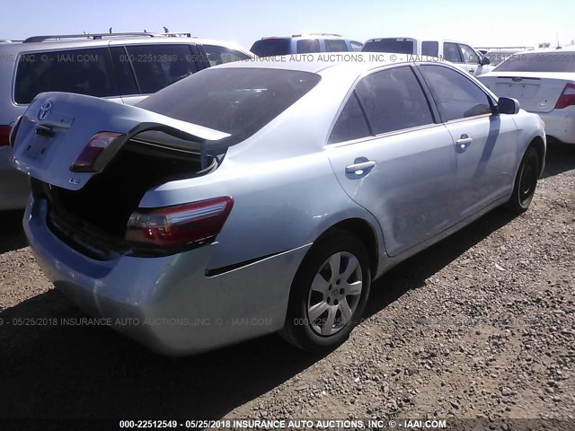 4T1BE46K47U537835 - 2007 TOYOTA CAMRY NEW GENERAT CE/LE/XLE/SE BLUE photo 4