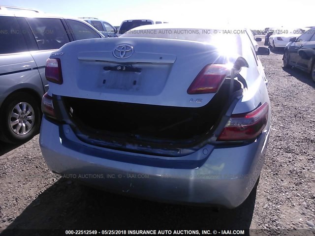 4T1BE46K47U537835 - 2007 TOYOTA CAMRY NEW GENERAT CE/LE/XLE/SE BLUE photo 6