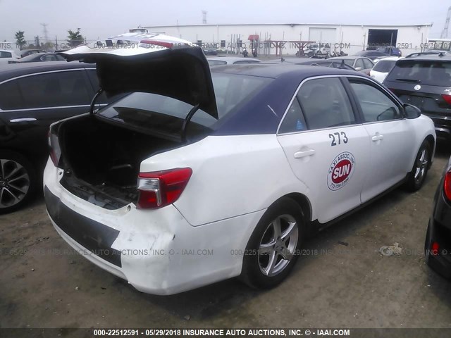 4T1BD1FK2CU047227 - 2012 TOYOTA CAMRY HYBRID/LE/XLE WHITE photo 4