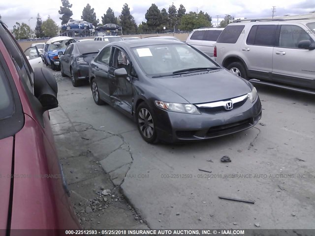 2HGFA169X9H351382 - 2009 HONDA CIVIC EXL ნაცრისფერი ფოტო 1