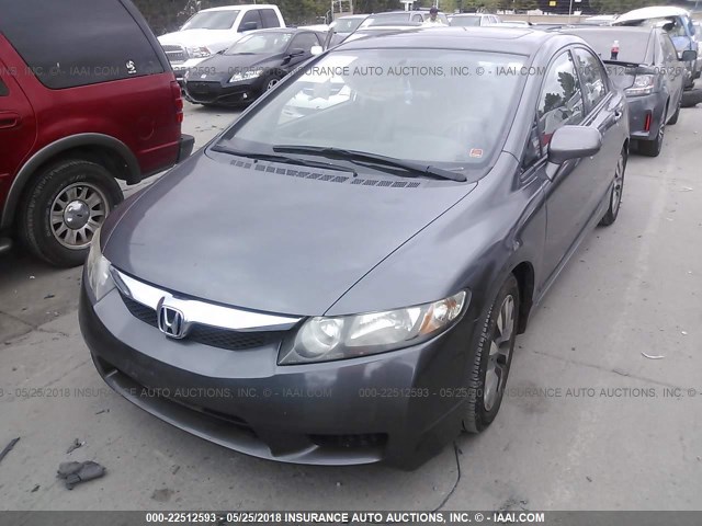 2HGFA169X9H351382 - 2009 HONDA CIVIC EXL ნაცრისფერი ფოტო 2