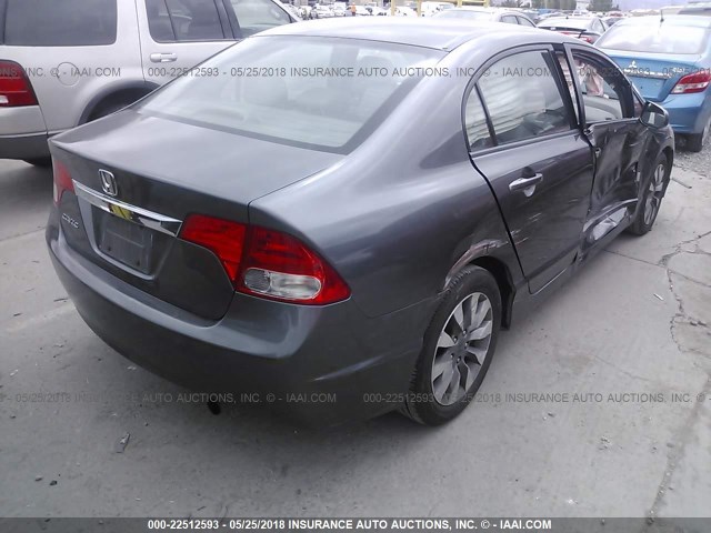 2HGFA169X9H351382 - 2009 HONDA CIVIC EXL ნაცრისფერი ფოტო 4
