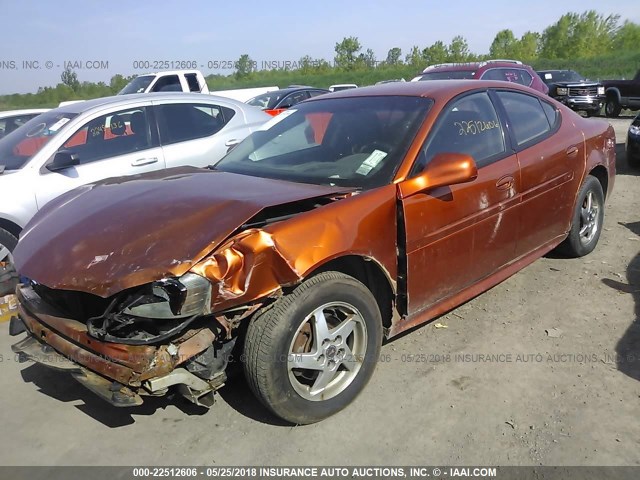 2G2WS522641137376 - 2004 PONTIAC GRAND PRIX GT2 ORANGE photo 2