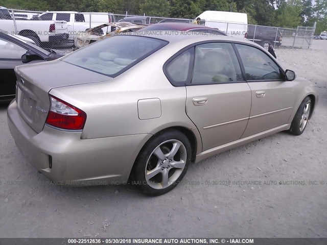 4S3BL616X87225244 - 2008 SUBARU LEGACY 2.5I GOLD photo 4