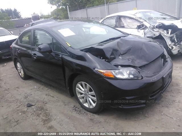 19XFB2F91CE000686 - 2012 HONDA CIVIC EXL შავი ფოტო 1