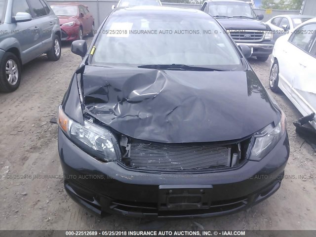 19XFB2F91CE000686 - 2012 HONDA CIVIC EXL შავი ფოტო 6