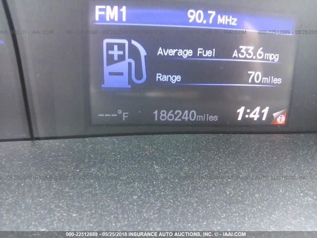 19XFB2F91CE000686 - 2012 HONDA CIVIC EXL შავი ფოტო 7