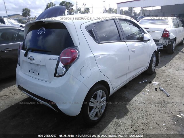 KL8CB6S9XEC575856 - 2014 CHEVROLET SPARK LS WHITE photo 4