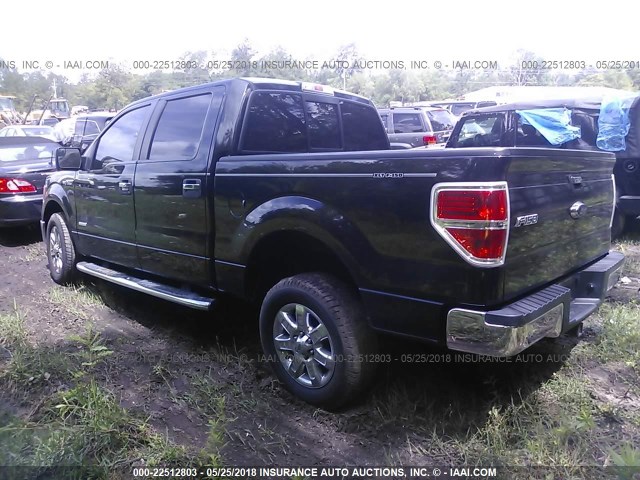 1FTFW1CT3DFC76082 - 2013 FORD F150 SUPERCREW BLACK photo 3