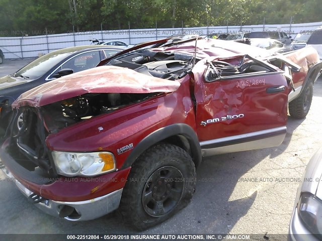 3D7KU28DX3G824562 - 2003 DODGE RAM 2500 ST/SLT RED photo 6