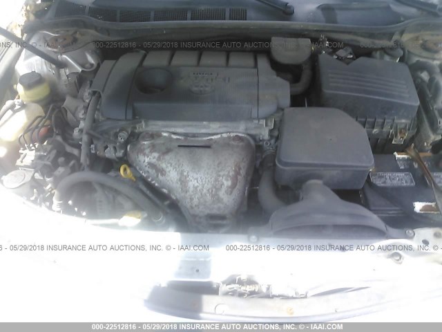 4T1BF3EK0BU119225 - 2011 TOYOTA CAMRY SE/LE/XLE ვერცხლისფერი ფოტო 10