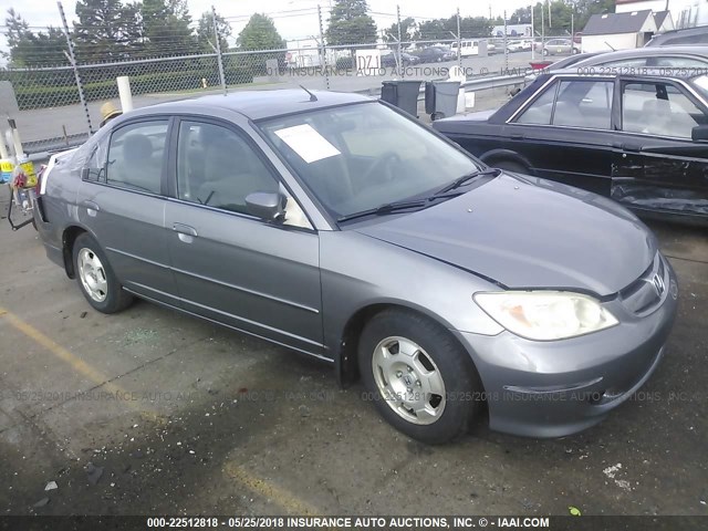 JHMES96675S007229 - 2005 HONDA CIVIC HYBRID GRAY photo 1