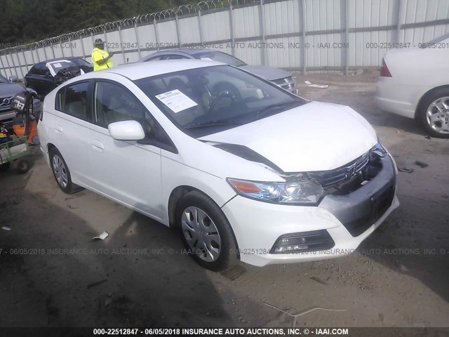 JHMZE2H52CS001159 - 2012 HONDA INSIGHT LX WHITE photo 1