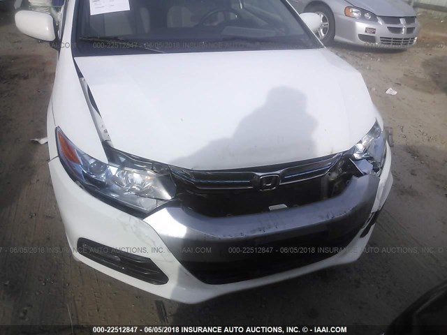 JHMZE2H52CS001159 - 2012 HONDA INSIGHT LX WHITE photo 6