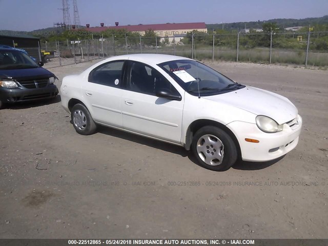 1B3ES26C62D635315 - 2002 DODGE NEON WHITE photo 1