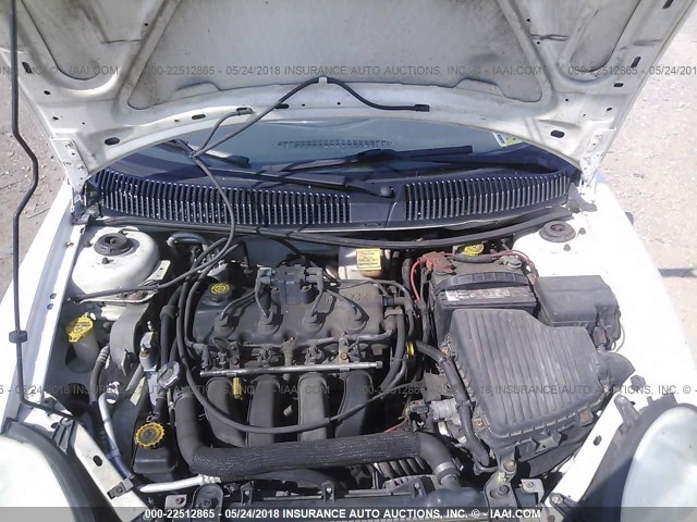 1B3ES26C62D635315 - 2002 DODGE NEON WHITE photo 10