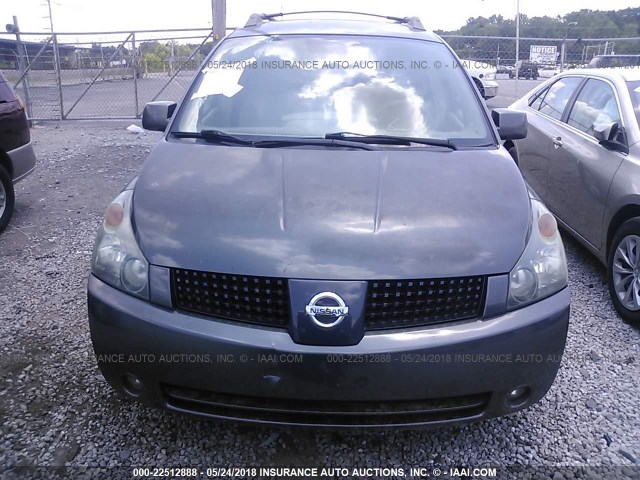 5N1BV28U95N115246 - 2005 NISSAN QUEST S/SE/SL GRAY photo 6