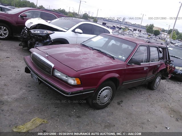 1G4AG85N2P6425645 - 1993 BUICK CENTURY SPECIAL MAROON photo 2