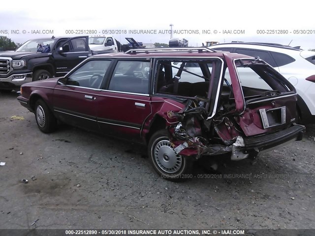 1G4AG85N2P6425645 - 1993 BUICK CENTURY SPECIAL MAROON photo 3