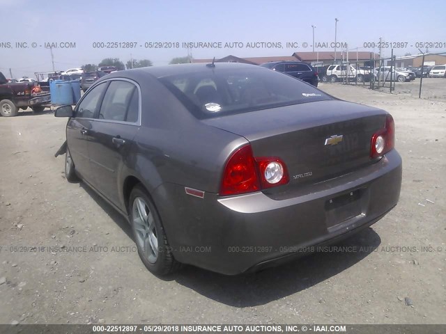 1G1ZB5E14BF196713 - 2011 CHEVROLET MALIBU LS GOLD photo 3