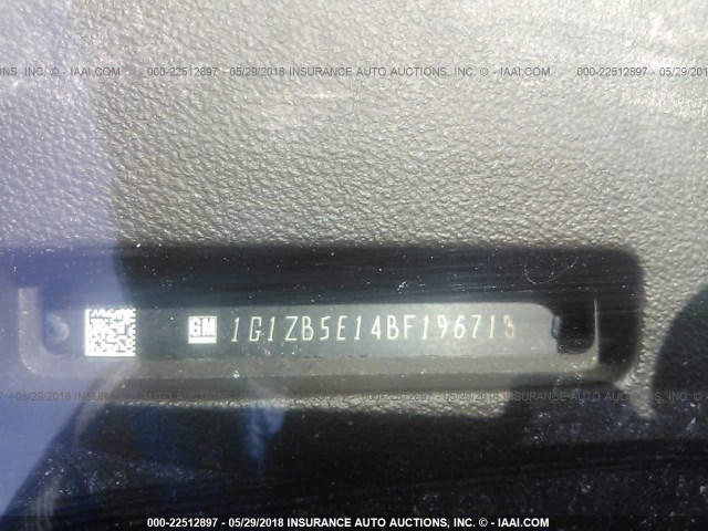 1G1ZB5E14BF196713 - 2011 CHEVROLET MALIBU LS GOLD photo 9