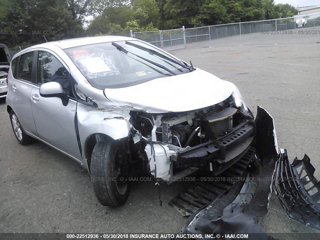 3N1CE2CP4EL436592 - 2014 NISSAN VERSA NOTE S/S PLUS/SV/SL SILVER photo 1