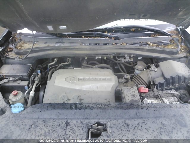 2HNYD28348H503064 - 2008 ACURA MDX TECHNOLOGY GRAY photo 10