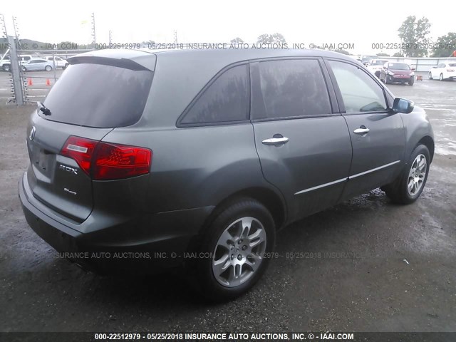 2HNYD28348H503064 - 2008 ACURA MDX TECHNOLOGY GRAY photo 4