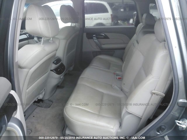2HNYD28348H503064 - 2008 ACURA MDX TECHNOLOGY GRAY photo 8