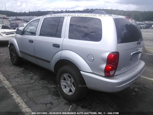 1D4HB48N06F191562 - 2006 DODGE DURANGO SLT SILVER photo 3