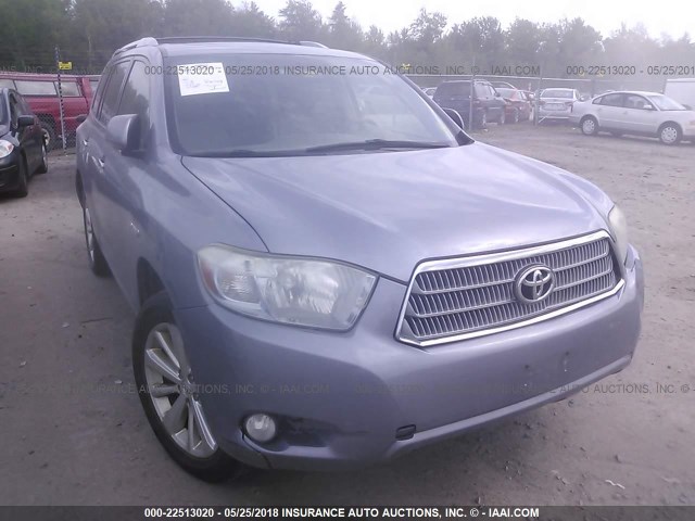 JTEEW44A582008010 - 2008 TOYOTA HIGHLANDER HYBRID LIMITED Light Blue photo 6