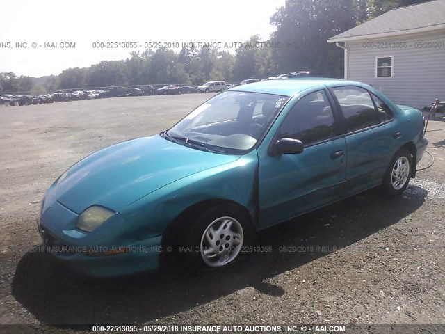 1G2JB5242V7538469 - 1997 PONTIAC SUNFIRE SE Light Blue photo 2