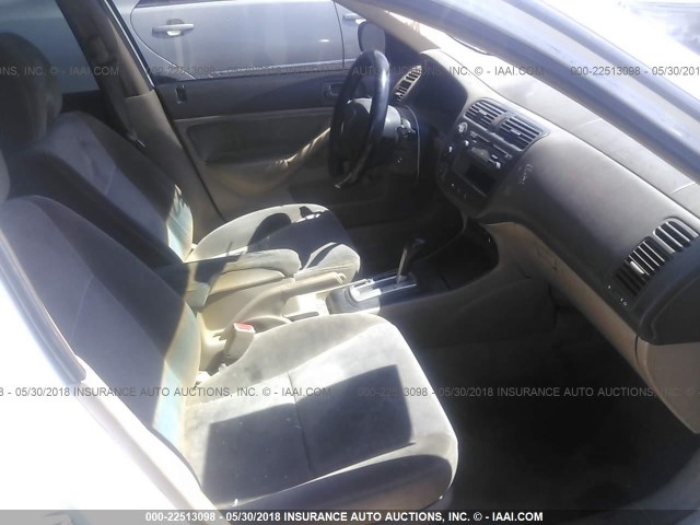 1HGES16375L020874 - 2005 HONDA CIVIC DX VP WHITE photo 5