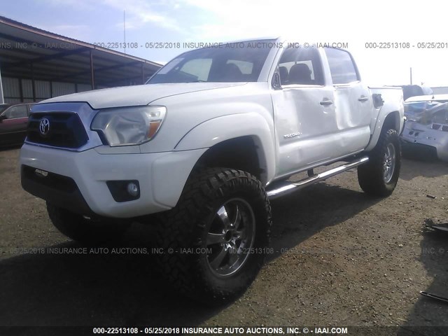 5TFLU4EN9CX048153 - 2012 TOYOTA TACOMA DOUBLE CAB WHITE photo 2